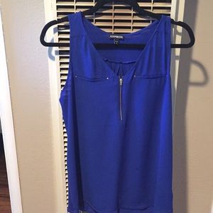 Express blue zipper top